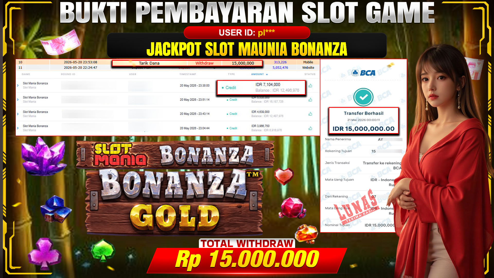 💰🎉 TOTO80 – JACKPOT SLOT MANIA BONANZA RP. 15,000,000,- TELAH DIBAYARKAN!💰🎉