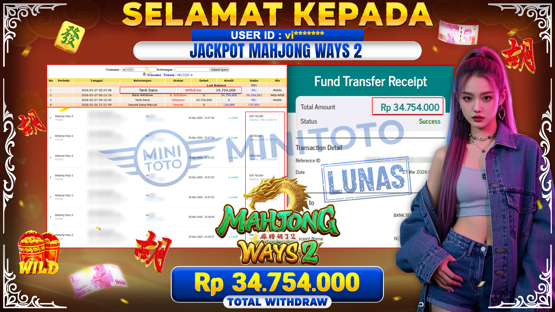 BUKTI JACPOT Mahjong Ways 2 - PGSoft