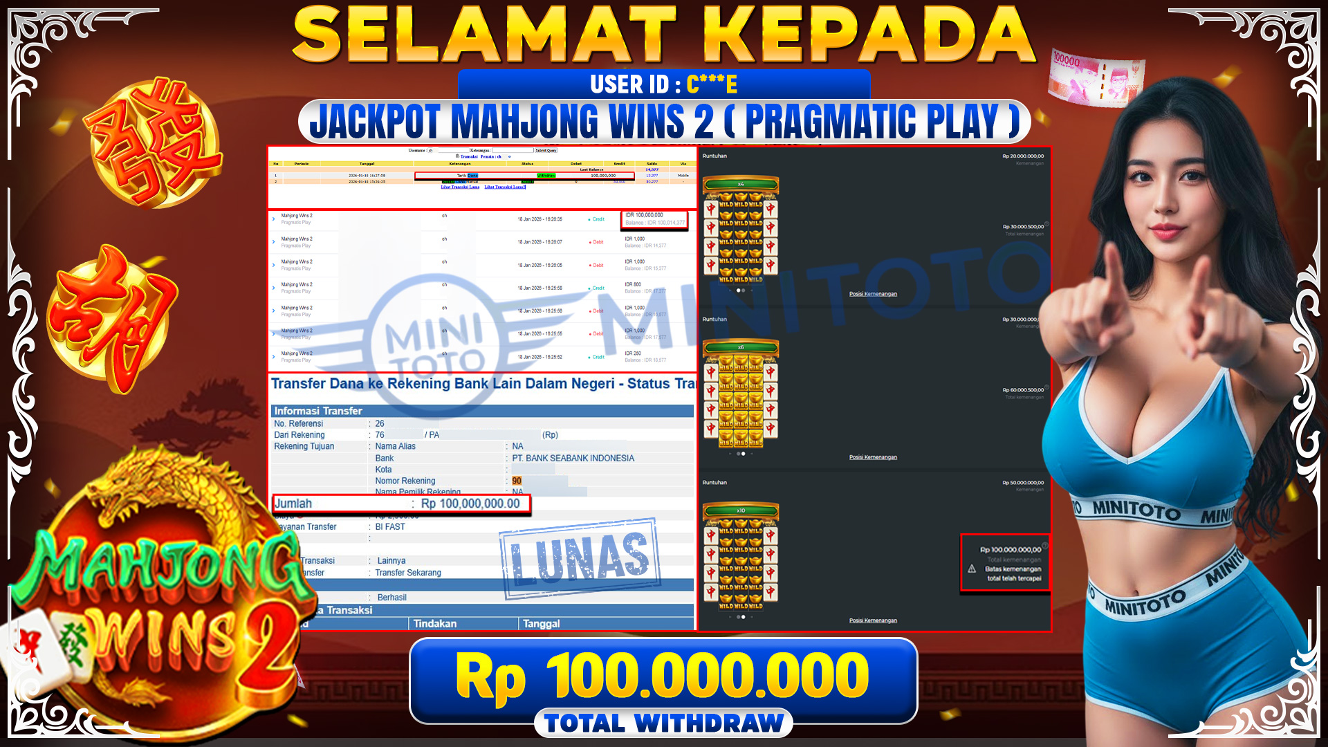 JACKPOT MAHJONG WINS 2 ( PRAGMATIC PLAY )