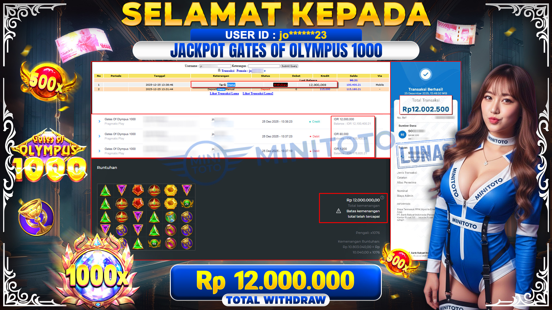 JACKPOT SLOT GATES OF OLYMPUS 1000