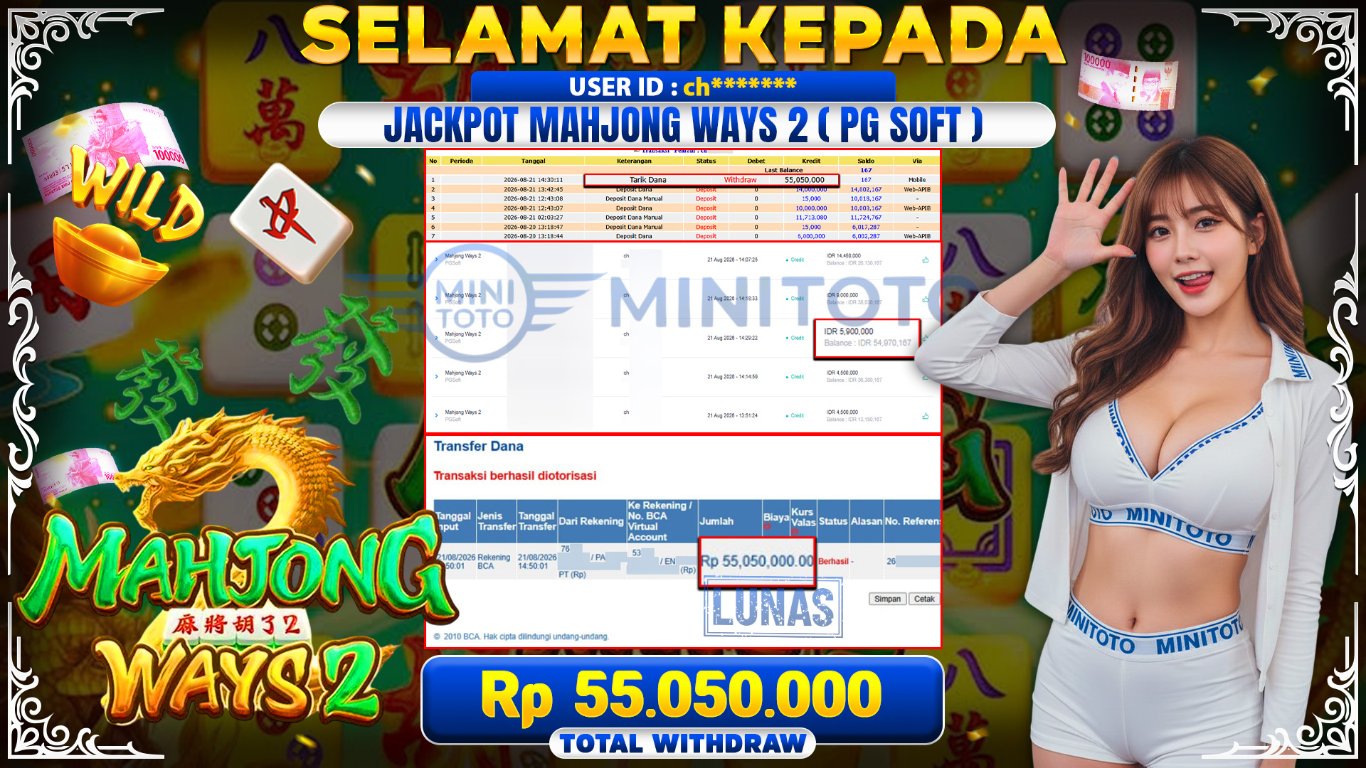 BUKTI JACKPOT MAHJONG WAYS 2  - PGSOFT