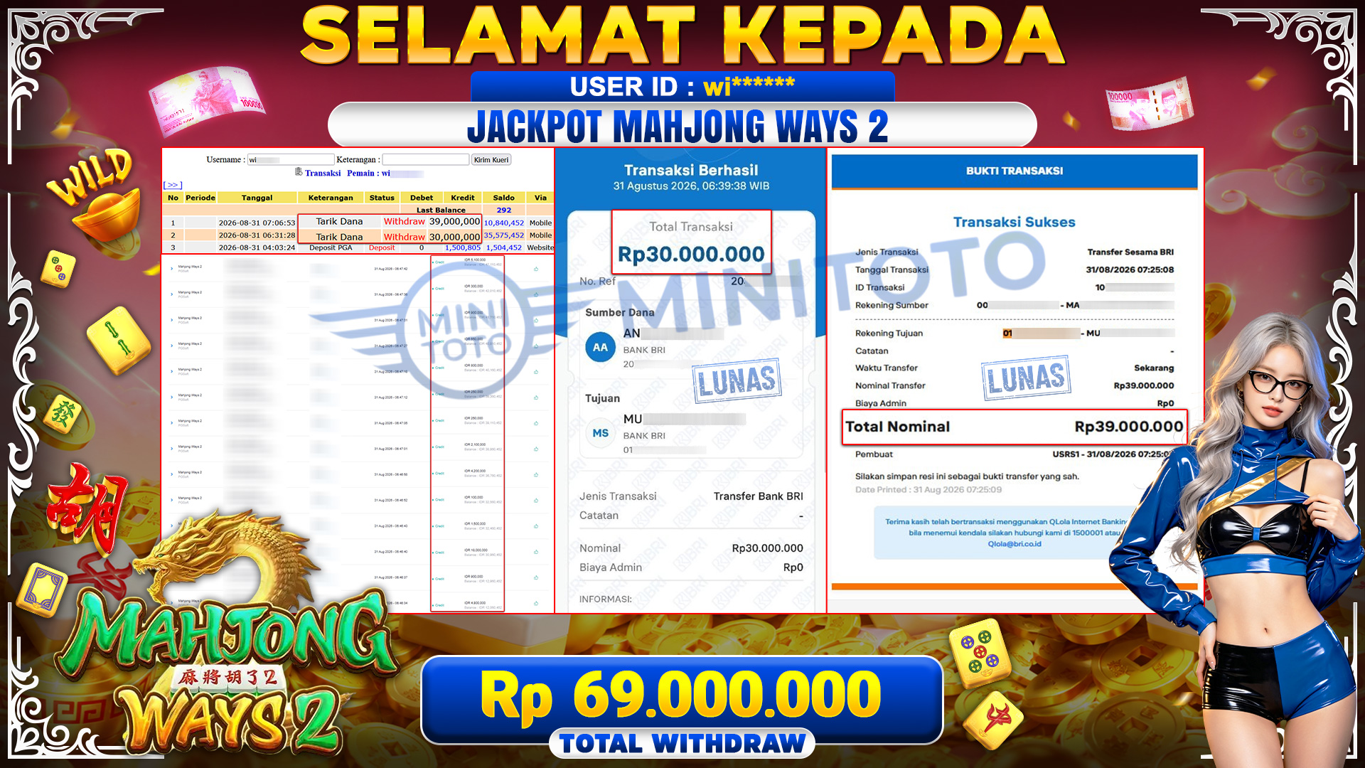 BUKTI JACKPOT MAHJONG WAYS 2 - PG SOFT