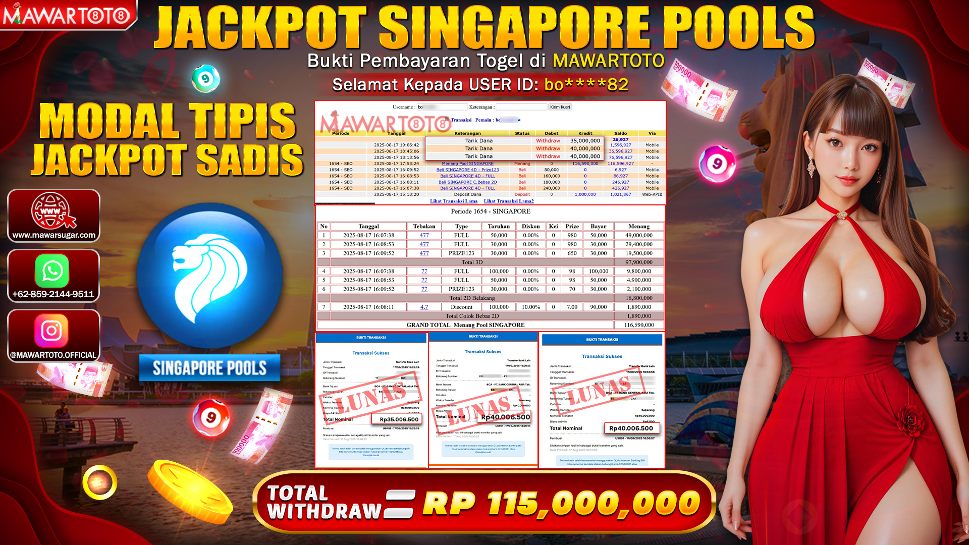 JACKPOT SINGAPORE POOLS