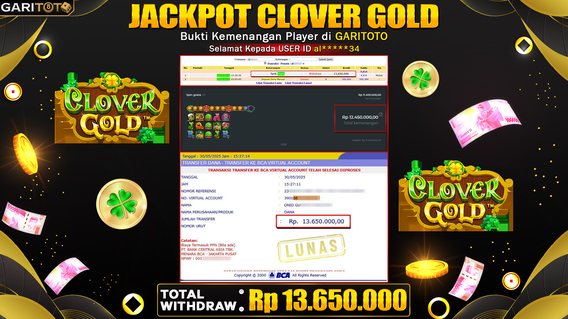 JACKPOT CLOVER GOLD