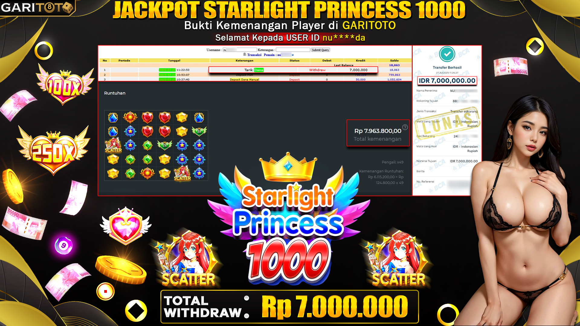 JACKPOT STARLIGHT PRINCESS 1000