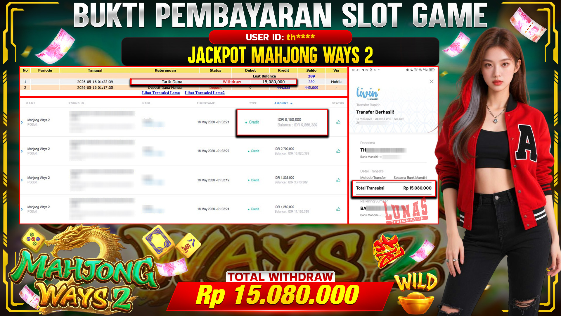 💰🎉 TOTO80 – JACKPOT SLOT MAHJONG WAYS 2 RP. 15,080,000,-  TELAH DIBAYARKAN!💰🎉