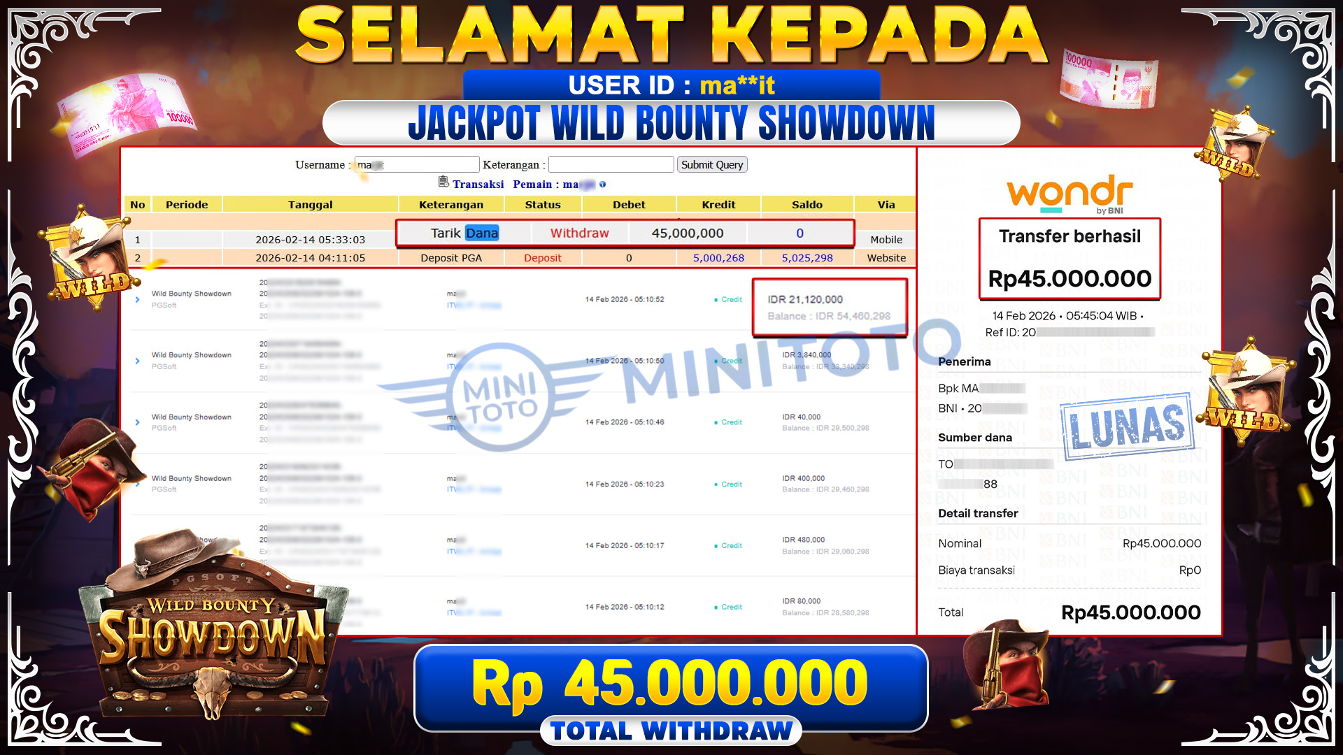 JACKPOT  Wild Bounty Showdown - PG SOFT