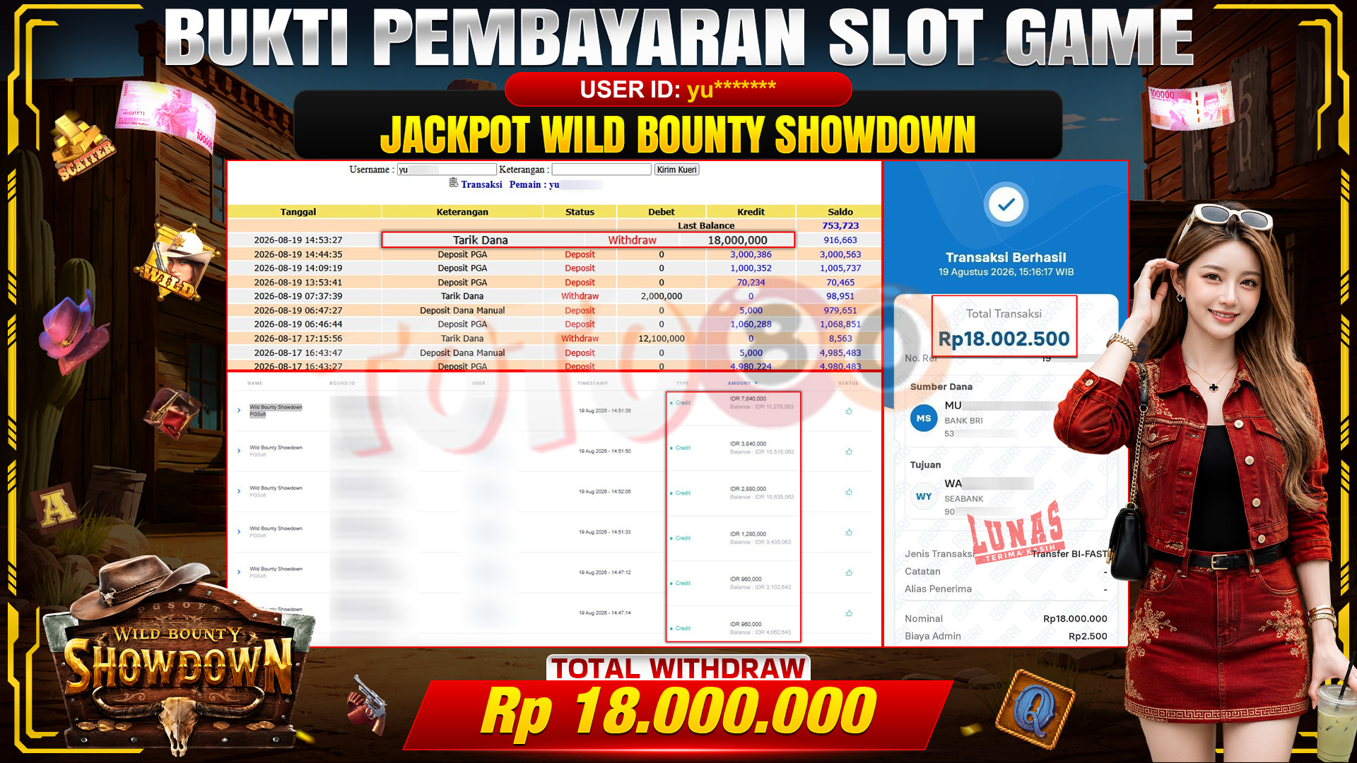 💰🎉 TOTO80 – JACKPOT SLOT WILD BOUNTY SHOWDOWN  RP. 18.000.000- TELAH DIBAYARKAN!💰🎉