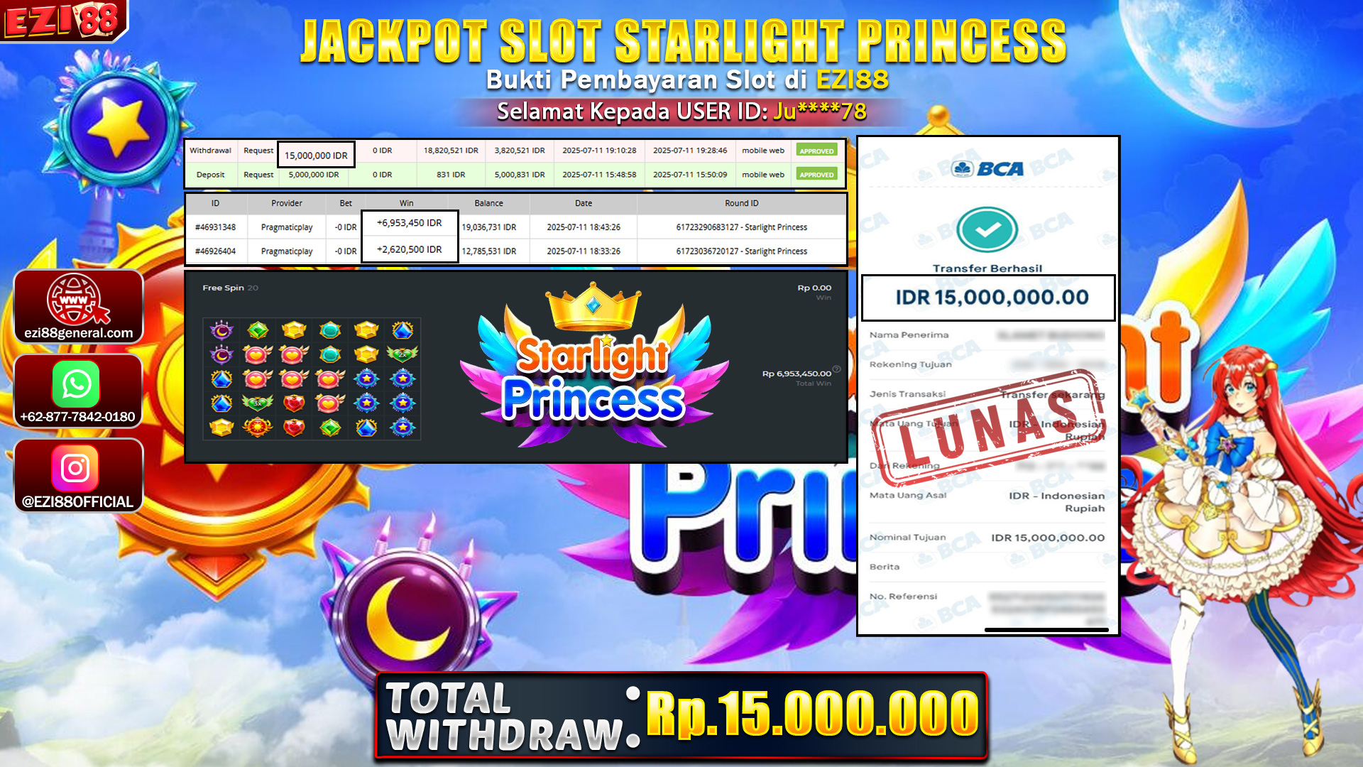 JACKPOT SLOT STARLIGHT PINCESS
