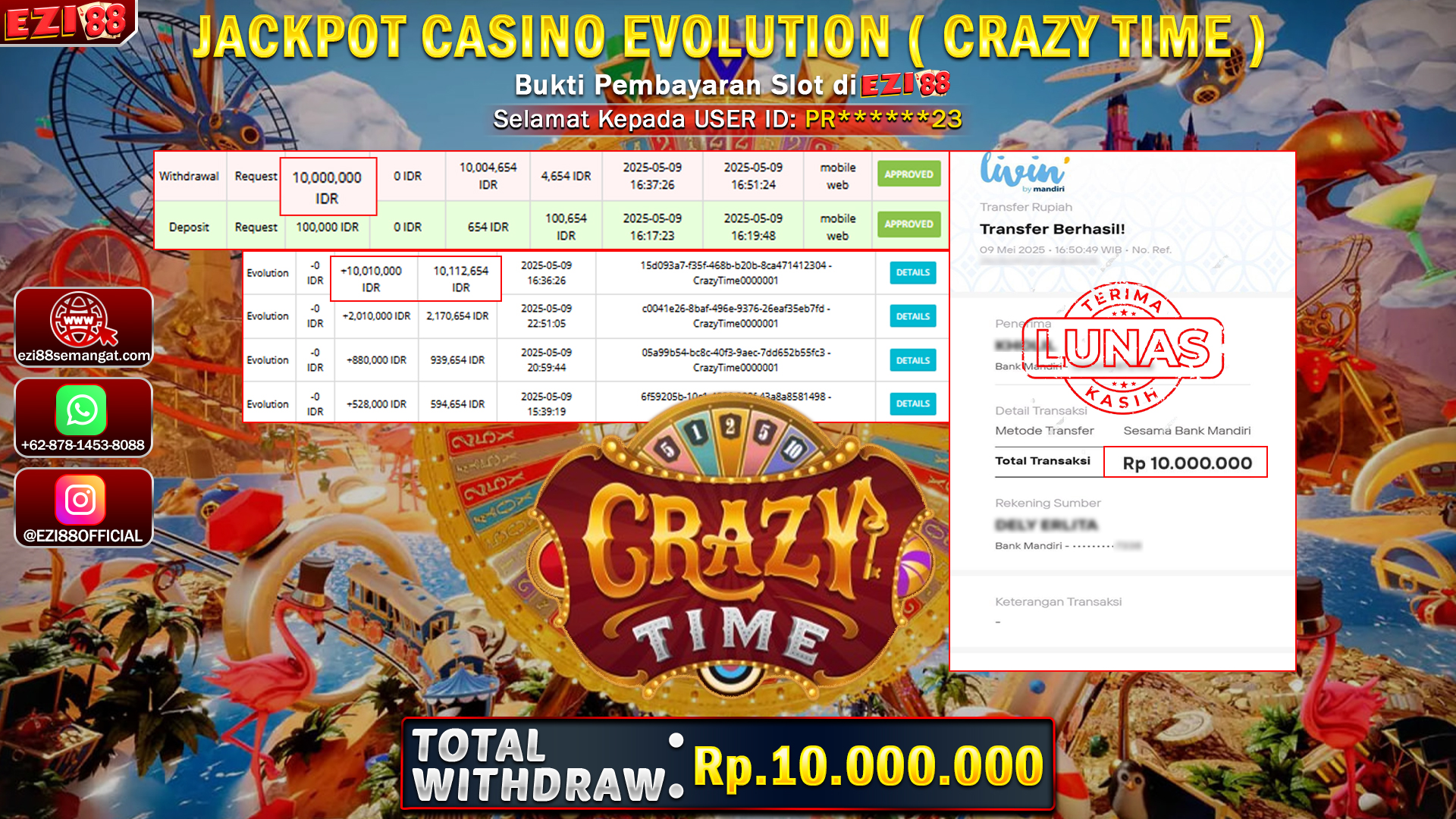 JACKPOT EVOLUTION ( GRAZY TIME )