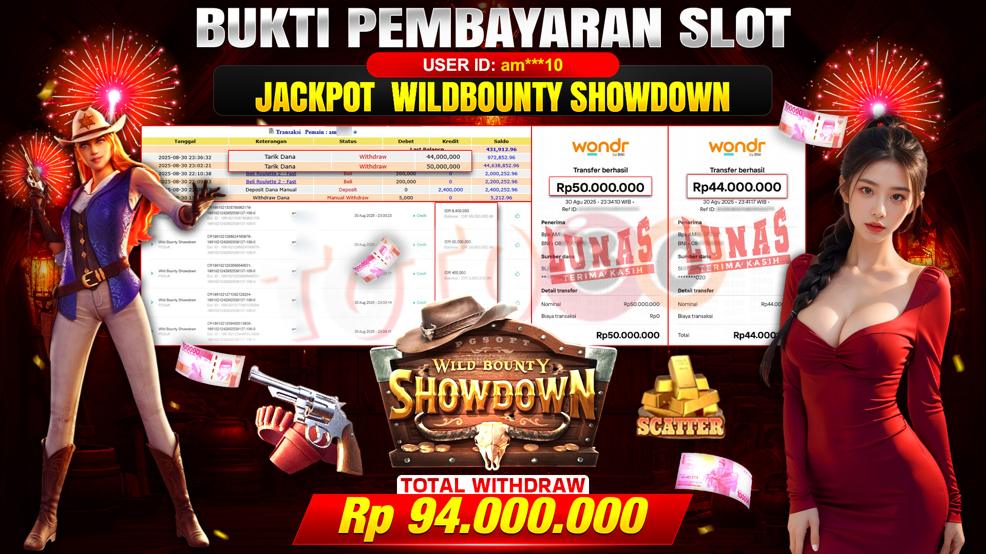 🎉 TOTO80 – JACKPOT SLOT WILD BOUNTY SHOWDOWN  RP.94,000,000,- TELAH DIBAYARKAN! 🎉