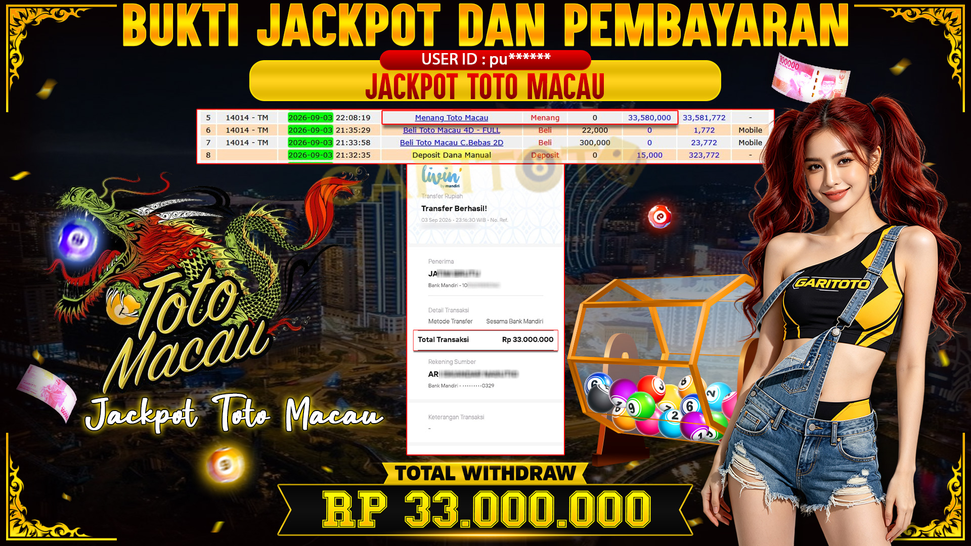 JACKPOT TOTO MACAU