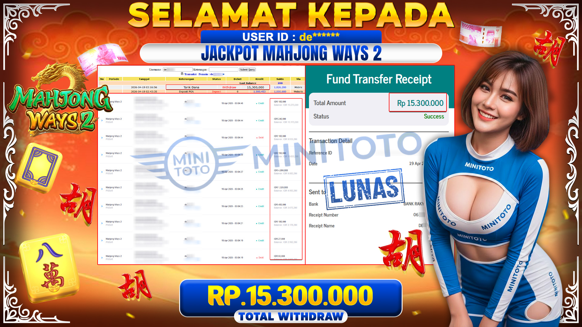 BUKTI JACPOT Mahjong Ways 2 - PGSoft