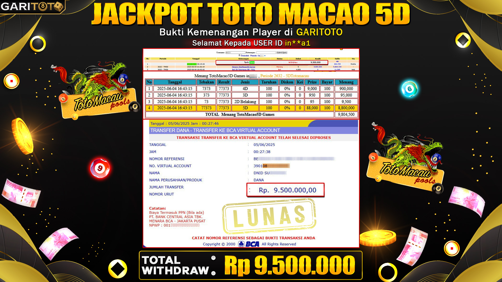 JACKPOT TOTO MACAO 5D