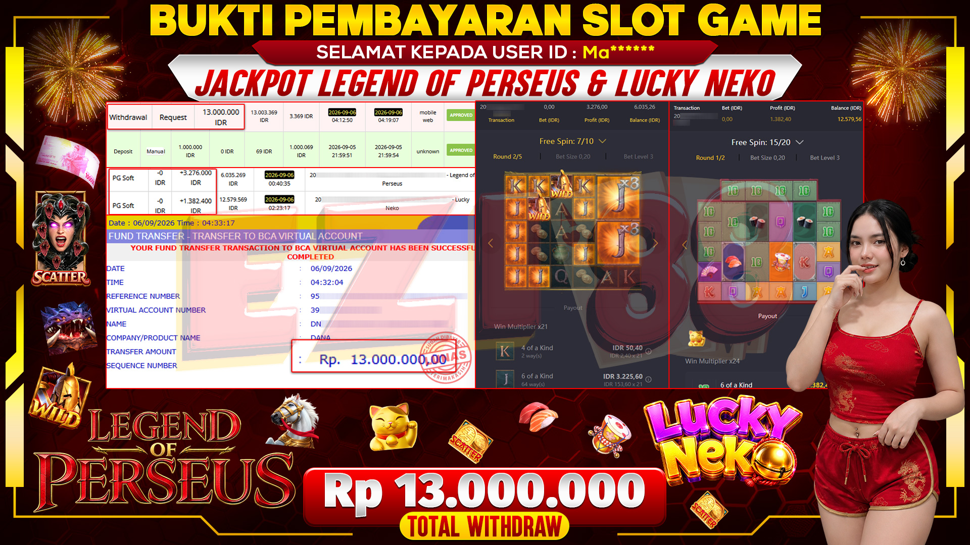 JACKPOT LEGEND OF PERSEUS & LUCKY NEKO
