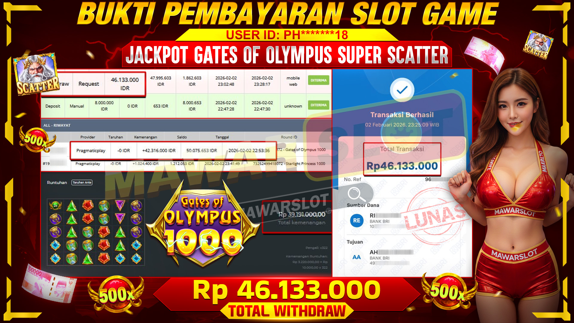Zeus Mengamuk! Gates of Olympus 1000 Hantam JP 46 Juta
