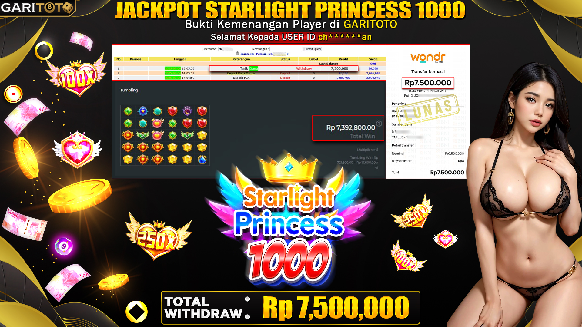 JACKPOT STARLIGHT PRINCESS 1000