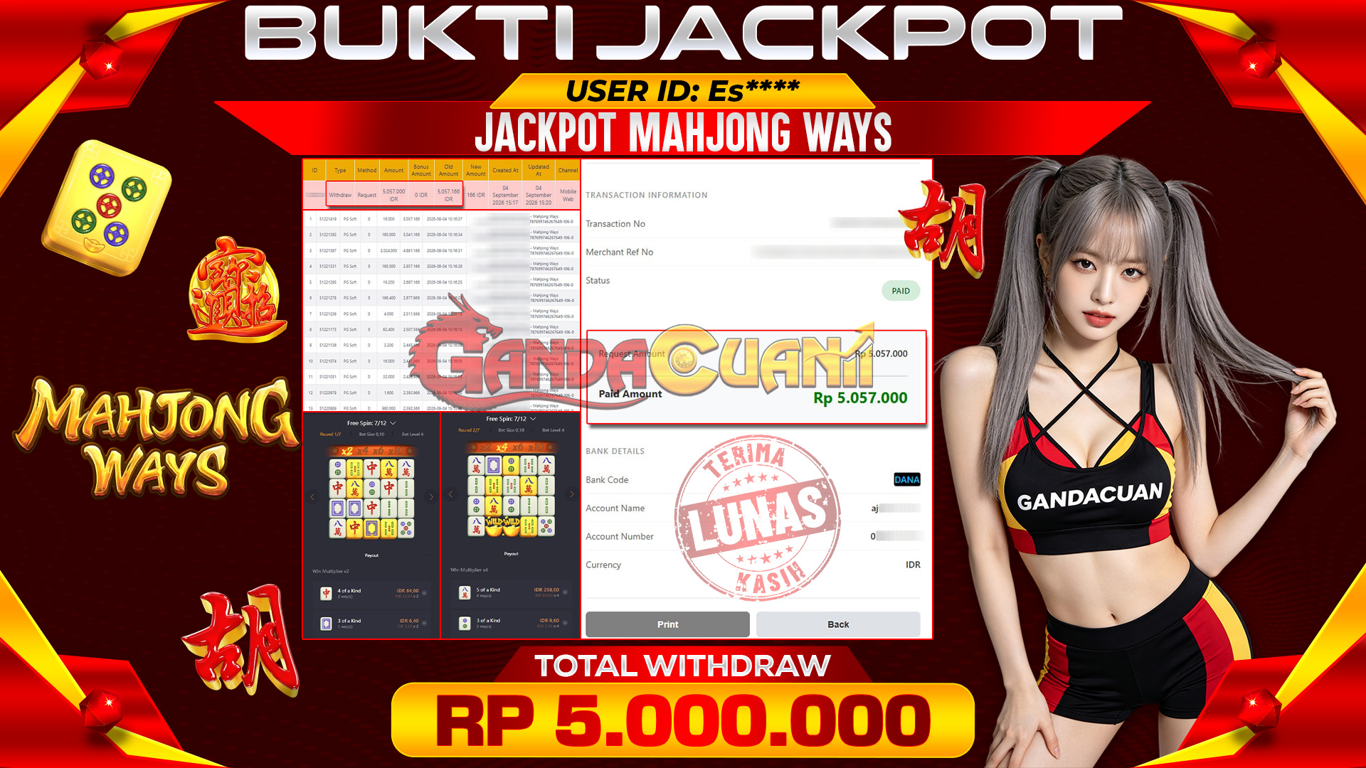 BUKTI JACKPOT MAHJONG WAYS PG SOFT