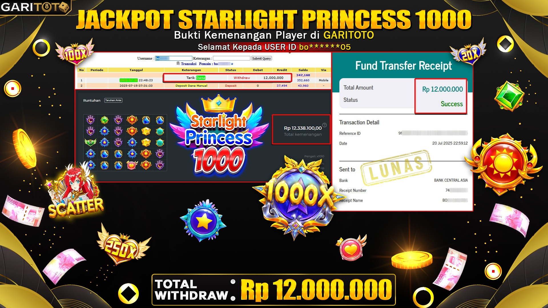 JACKPOT STARLIGHT PRINCESS 1000