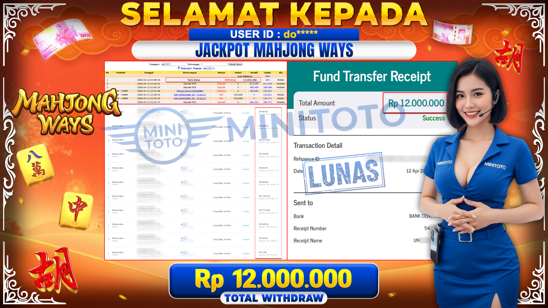 BUKTI JACPOT Mahjong Ways  - PGSoft