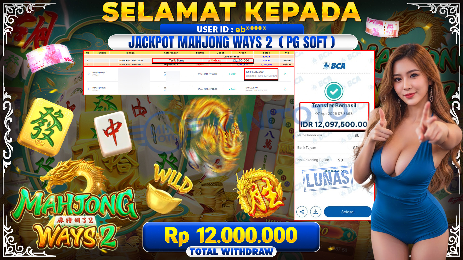 BUKTI JACPOT Mahjong Ways 2 - PGSoft