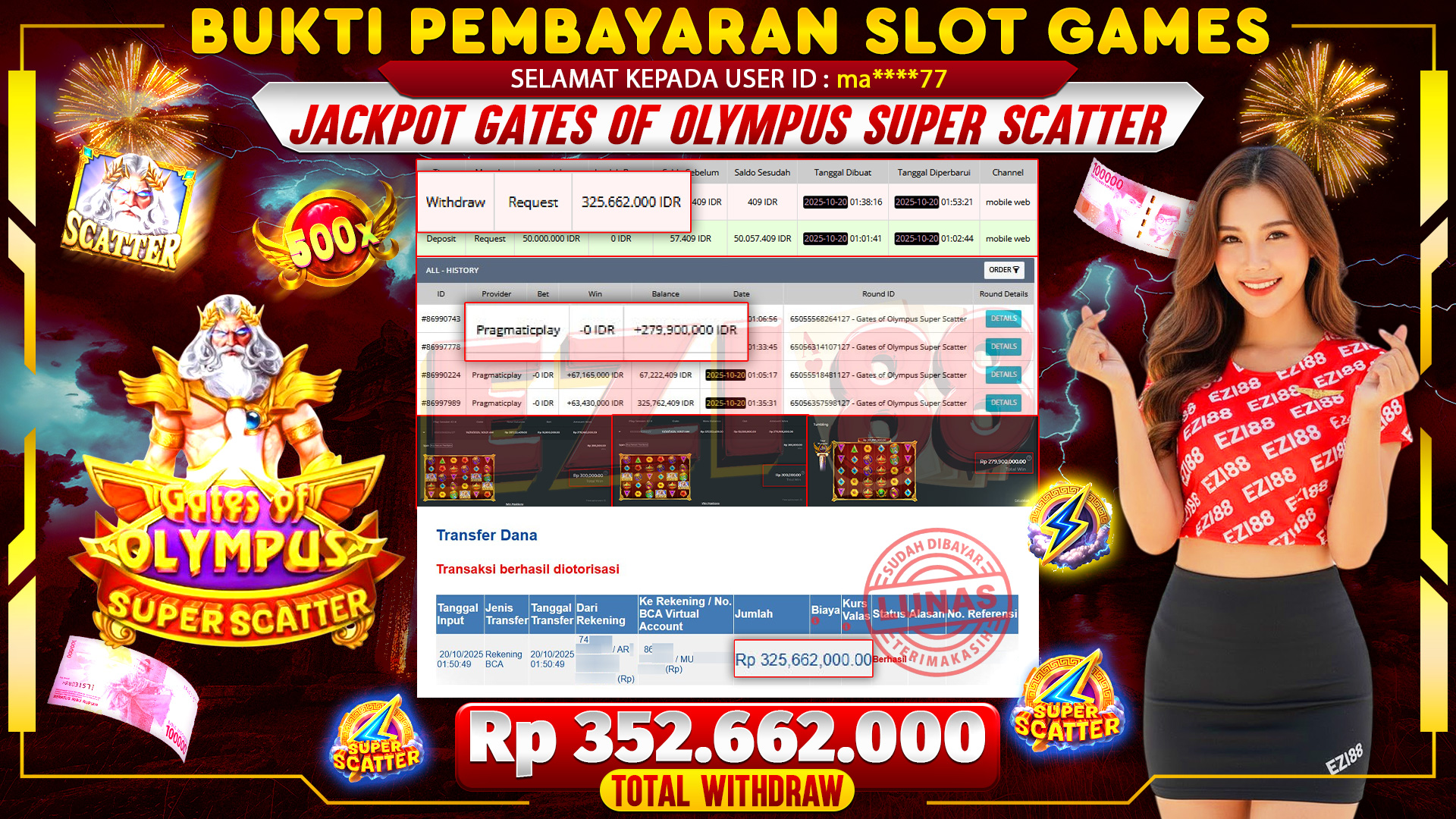 JACKPOT GATES OF OLYMPUS SUPER SCATTER