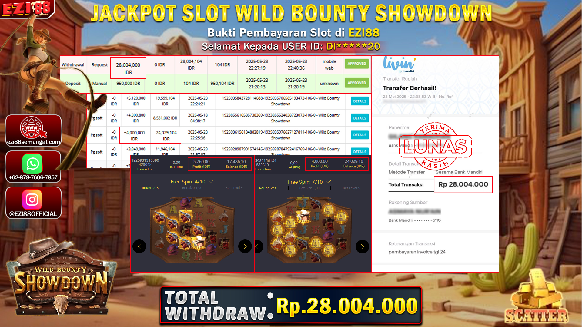 JACKPOT SLOT WILD BOUNTY SHOWDOWN
