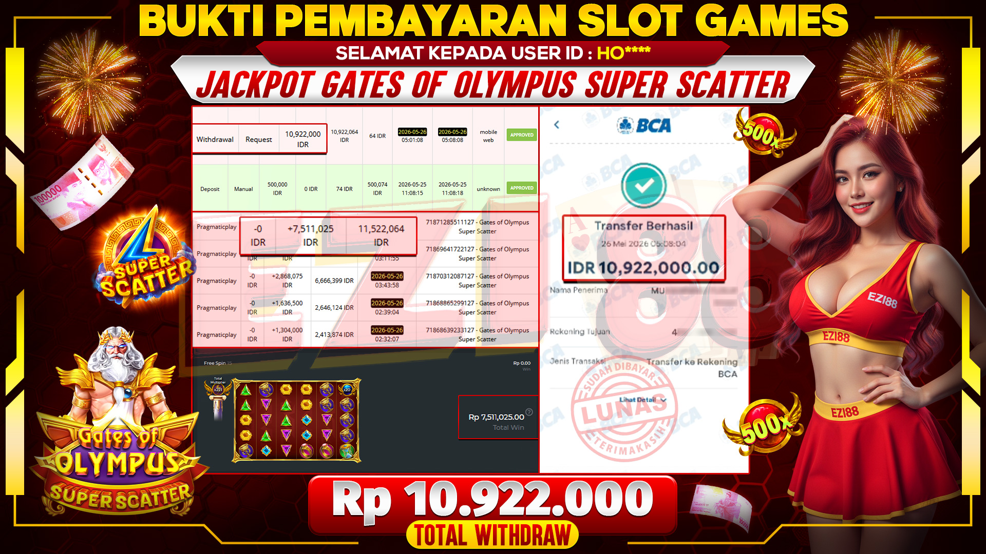 JACKPOT GATES OF OLYMPUS SUPER SCATTER