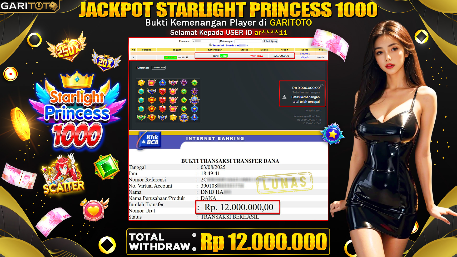 JACKPOT STARLIGHT PRINCESS 1000