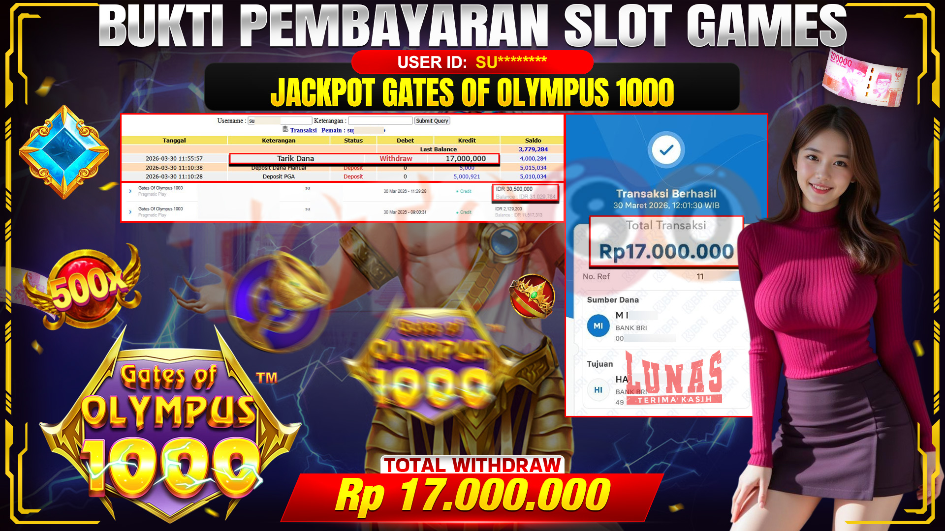 💰🎉 TOTO80 – JACKPOT SLOT GATES OF OLIMPUS SUPER SCATTER  RP. 17,000,000,- TELAH DIBAYARKAN!💰🎉