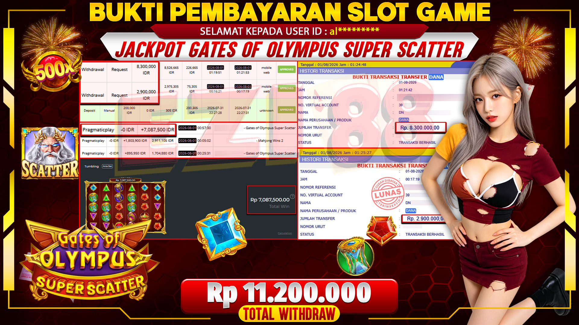 JACKPOT GATES OF OLYMPUS SUPER SCATTER