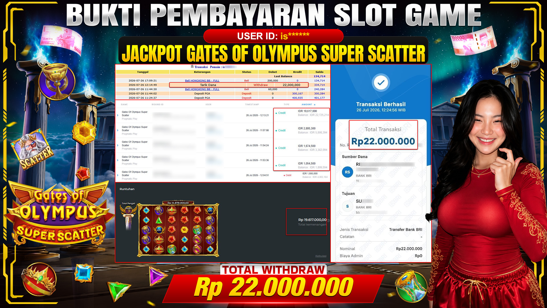 💰🎉 TOTO80 – JACKPOT SLOT GATES OF OLYMPUS SUPER SCATTER RP. 22,000,000,-  TELAH DIBAYARKAN!💰🎉