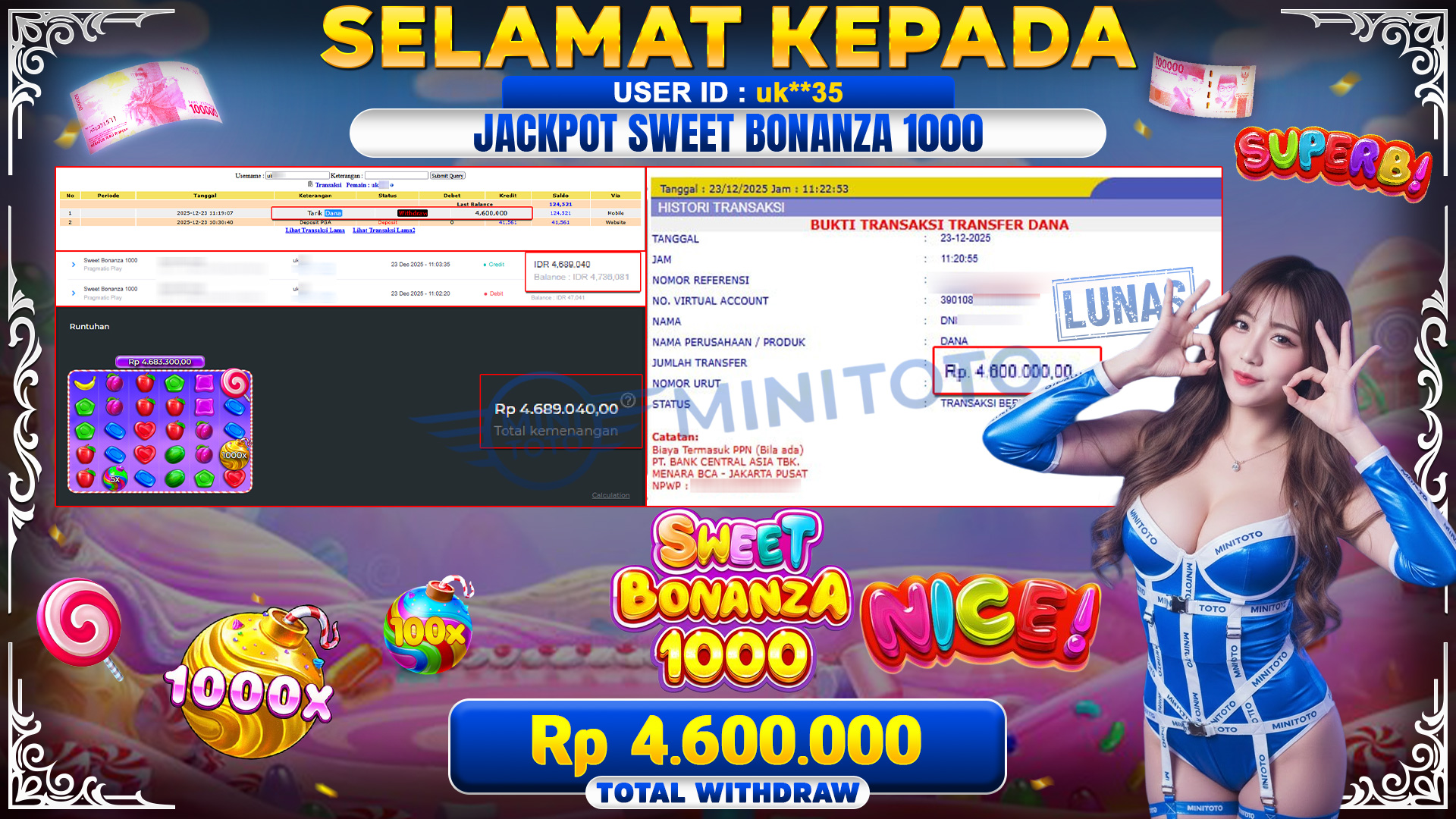 JACKPOT SLOT SWEET BONANZA 1000