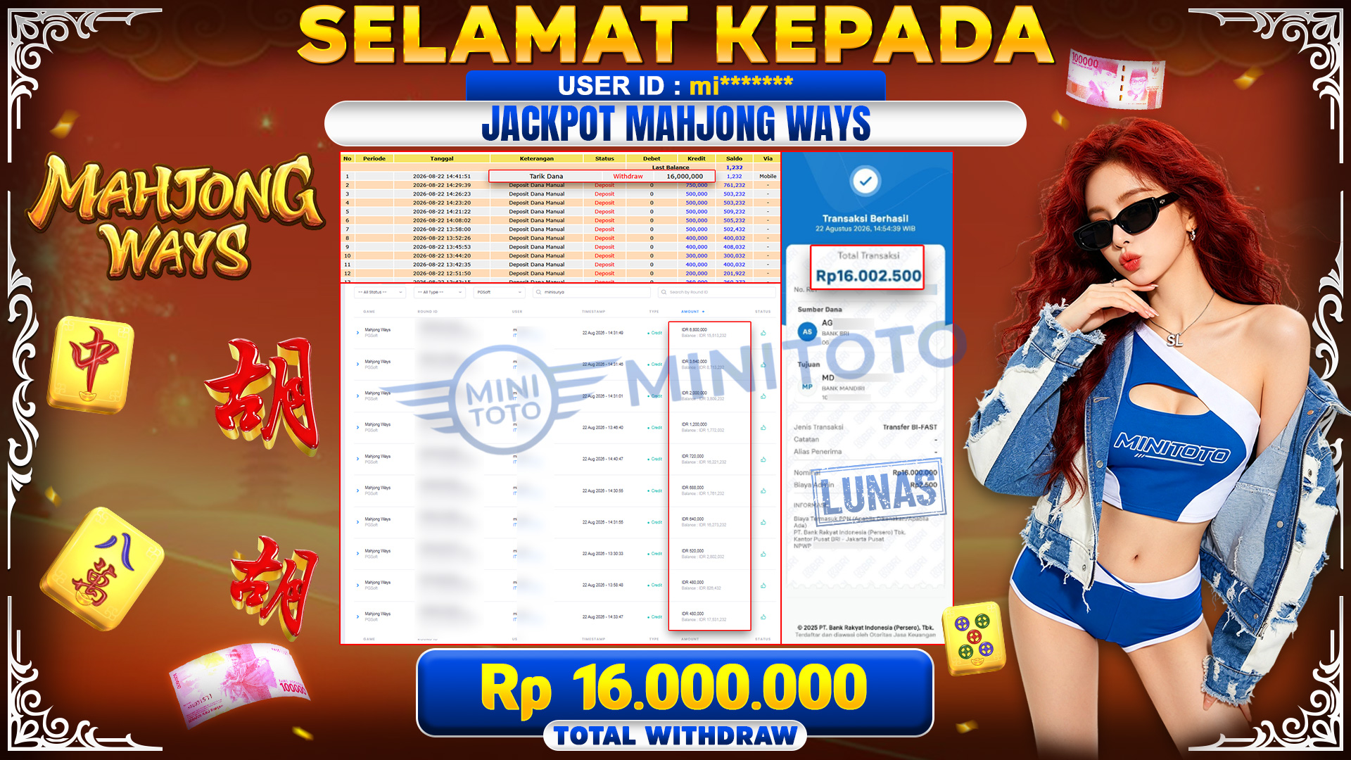 BUKTI JACKPOT MAHJONG WAYS - PG SOFT