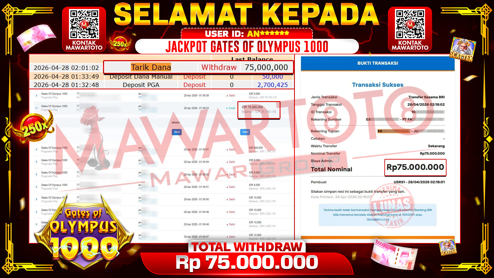 JACKPOT GATES OF OLYMPUS 1000