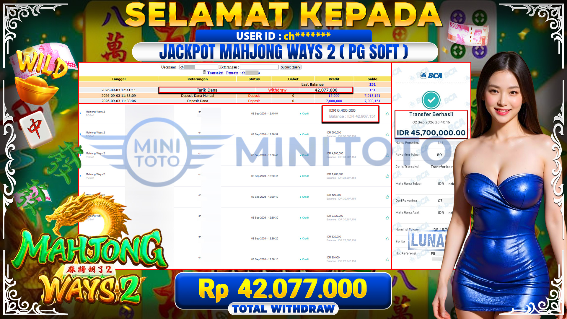 BUKTI JACKPOT Mahjong Ways 2 PGSoft