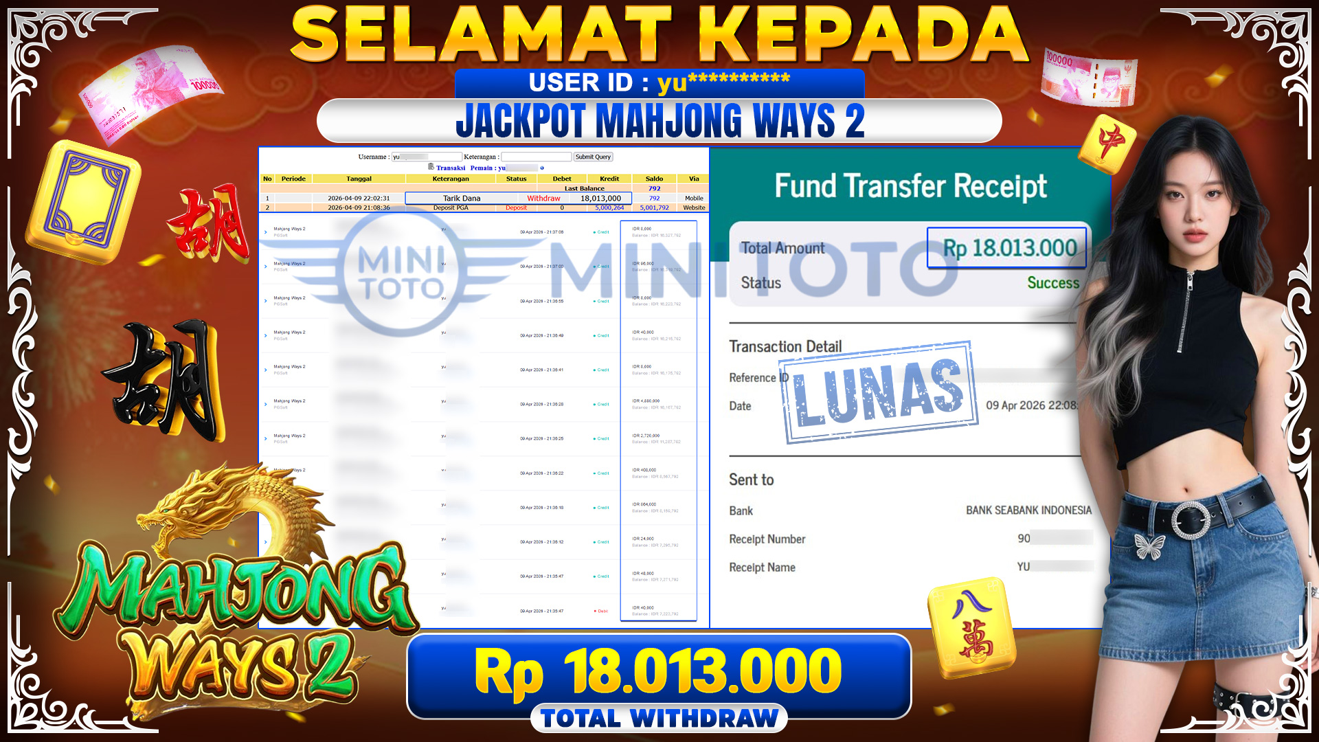 BUKTI JACPOT Mahjong Ways 2 - PGSoft
