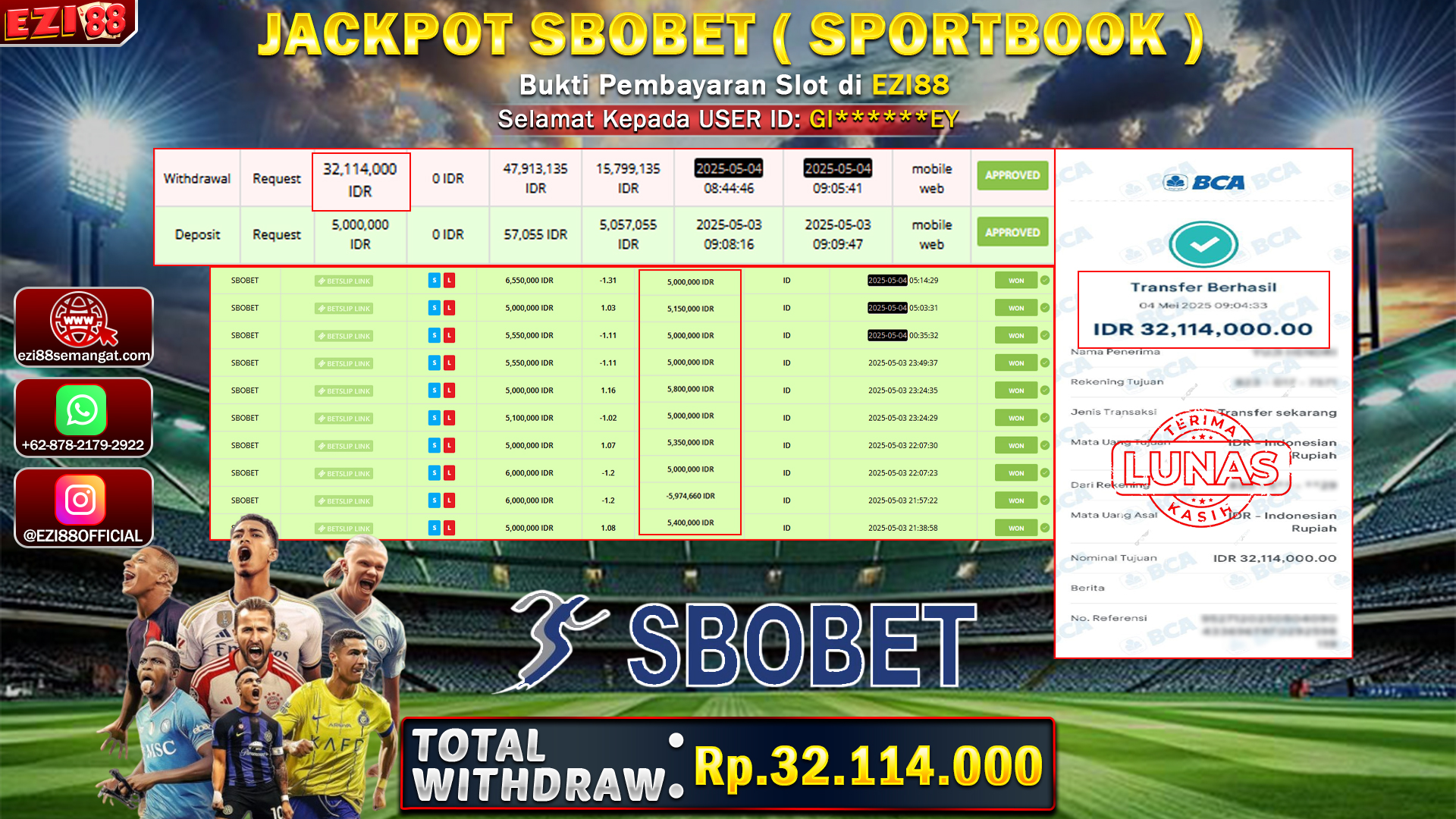 JACKPOT SBOBET ( SPORTBOOK )