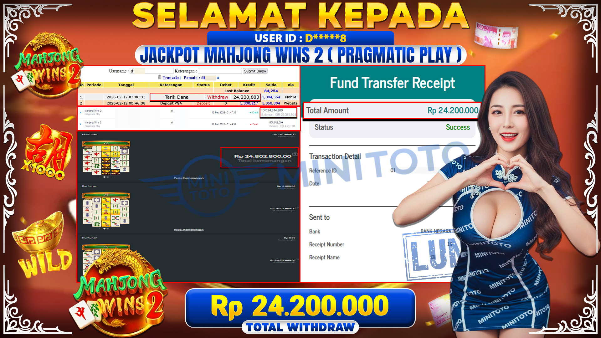 JACKPOT MAHYONG WINS 2 - PRAGMATIC PLAY