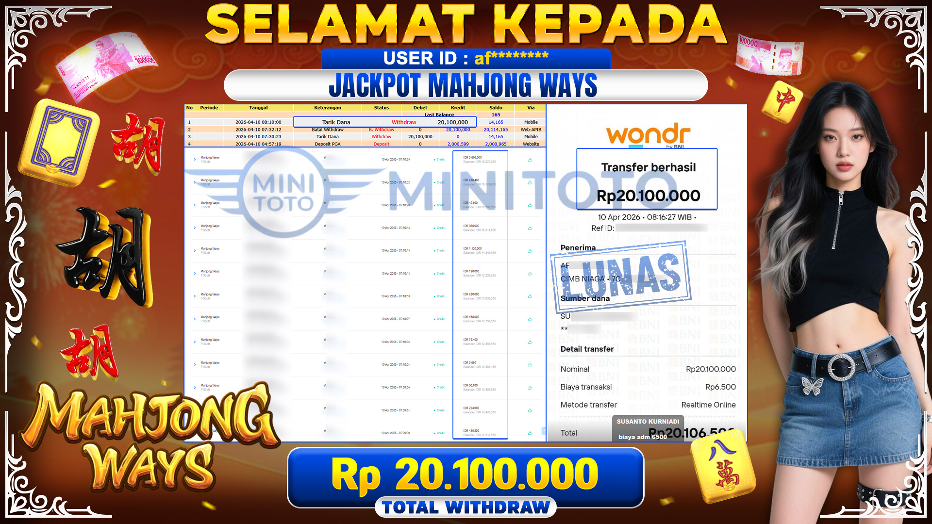 BUKTI JACPOT Mahjong Ways  - PGSoft