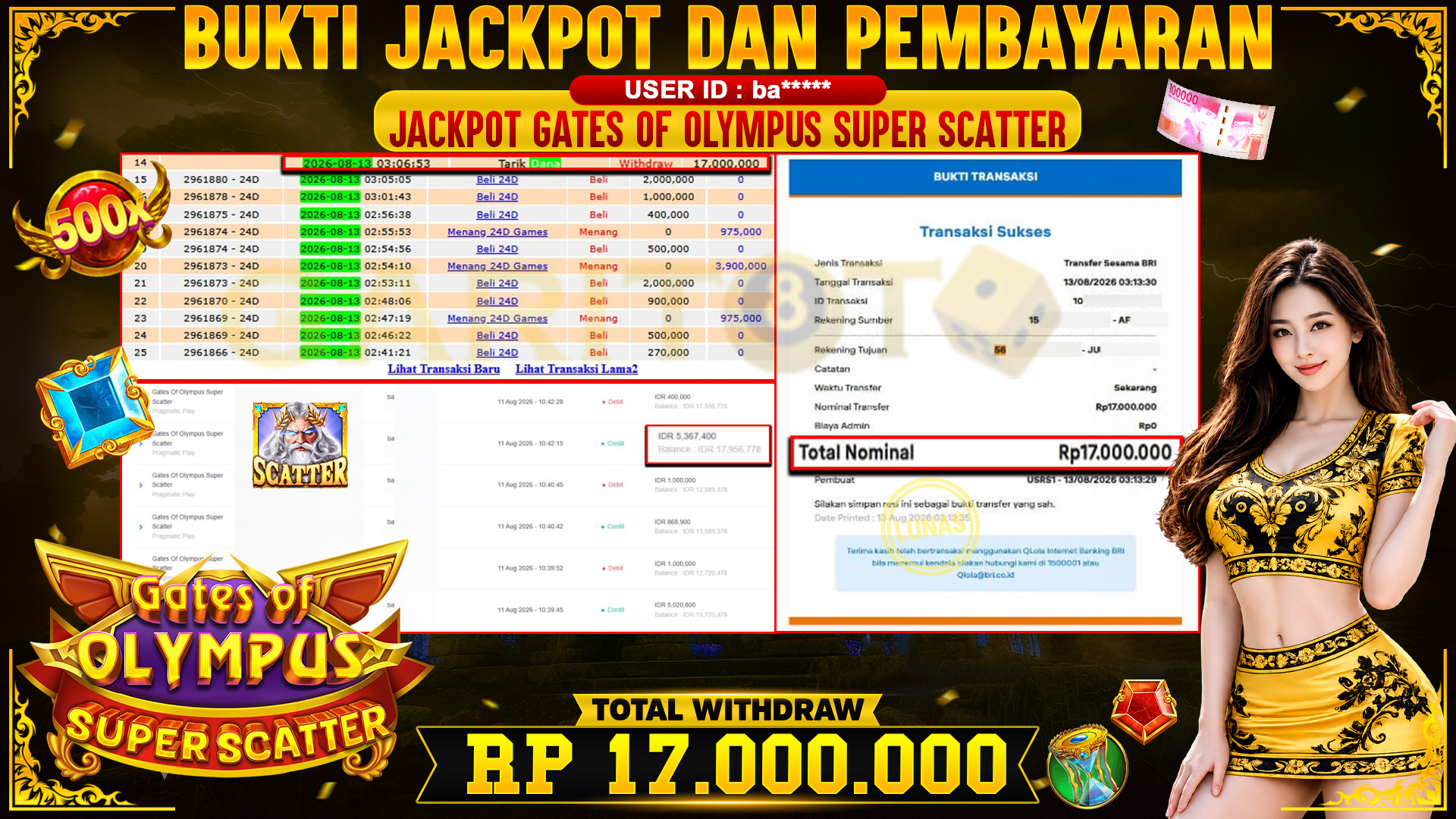 JACKPOT Gates Of Olympus Super Scatter