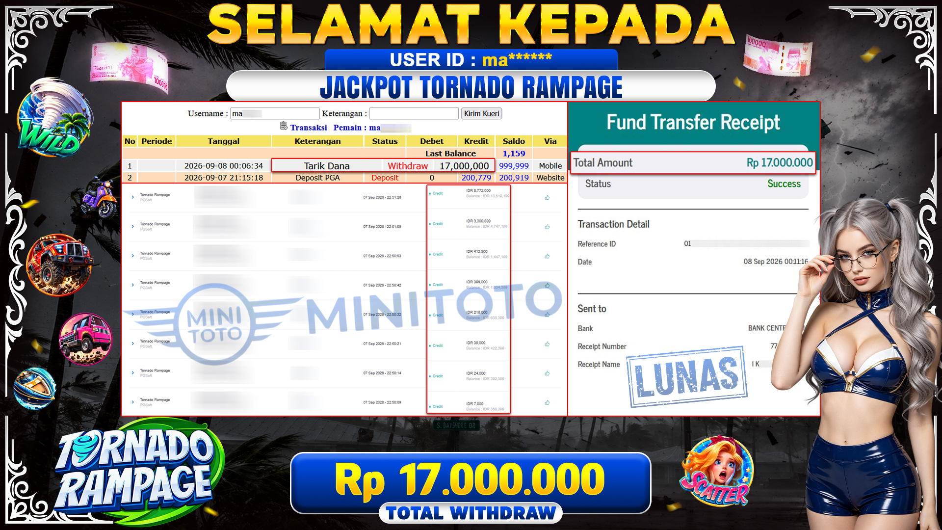 BUKTI Tornado Rampage PGSoft