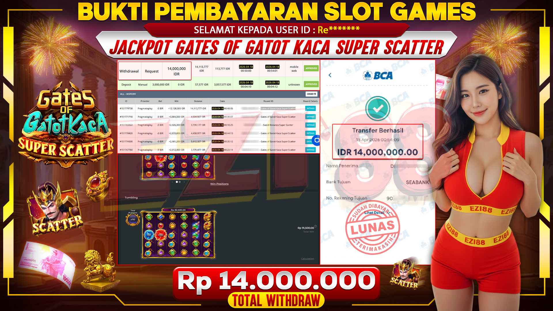 JACKPOT GATES OF GATOT KACA SUPER SCATTER