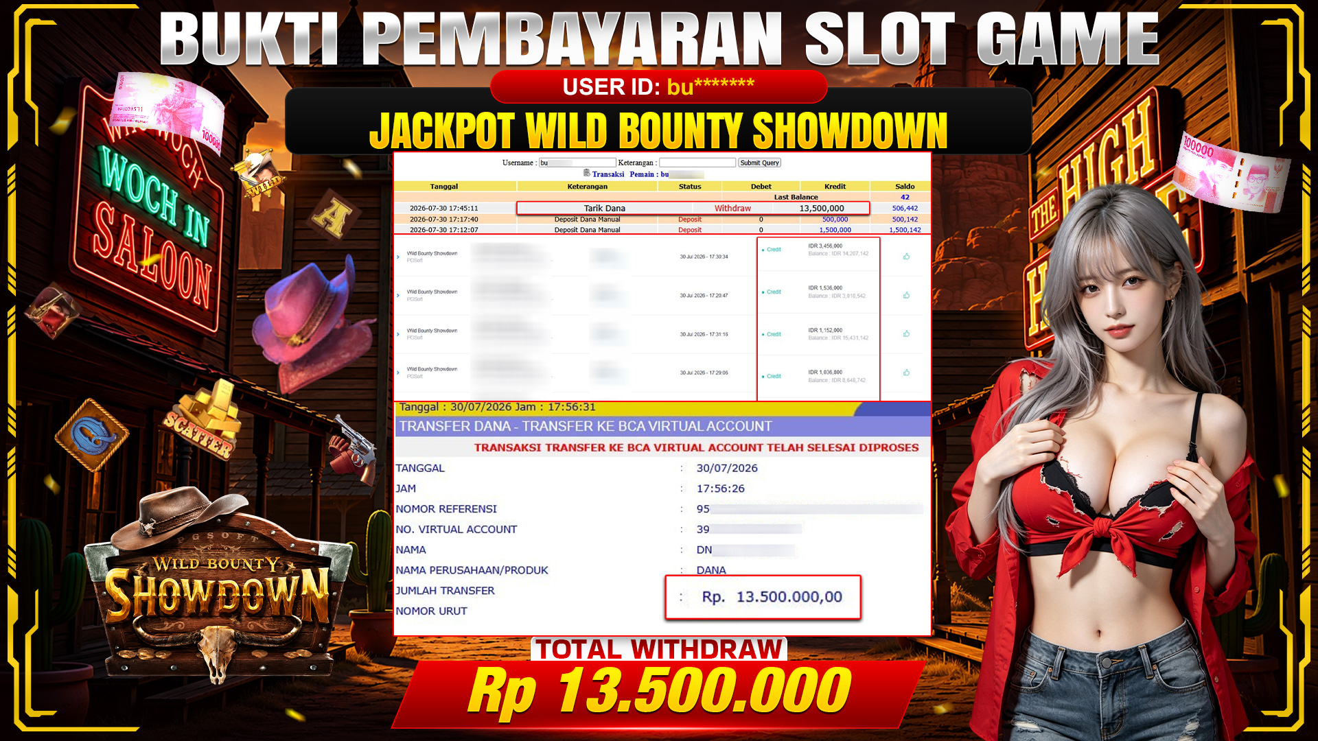 💰🎉 TOTO80 – JACKPOT SLOT WILD BOUNTY SHOWDOWN  RP. 13,500,000,- TELAH DIBAYARKAN!💰🎉