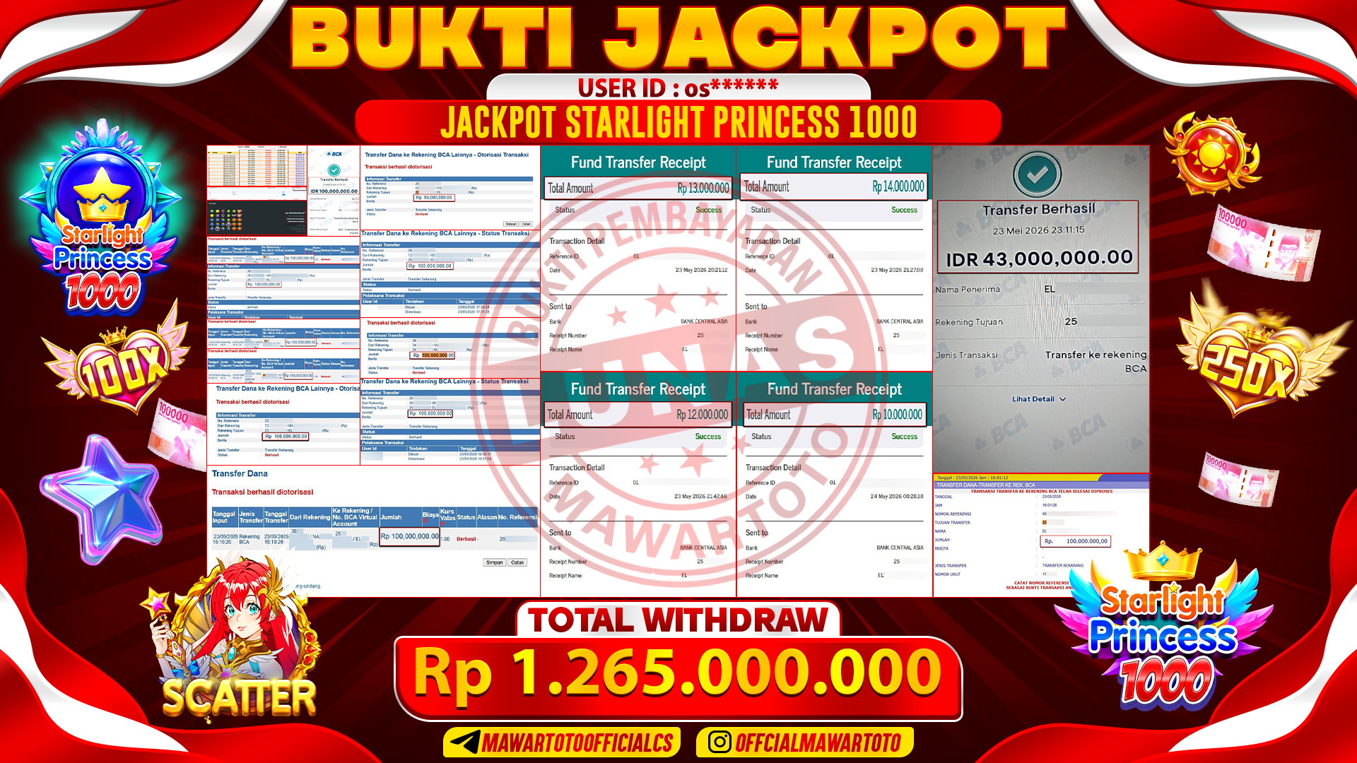 JACKPOT STARLIGHT PRINCESS 1000