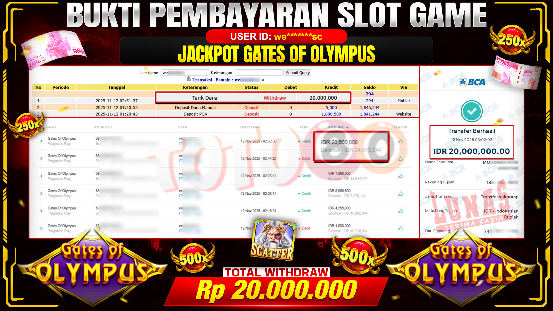 🎉 TOTO80 – JACKPOT SLOT GATES OF OLYMPUS RP.20,000,000,- TELAH DIBAYARKAN! 🎉