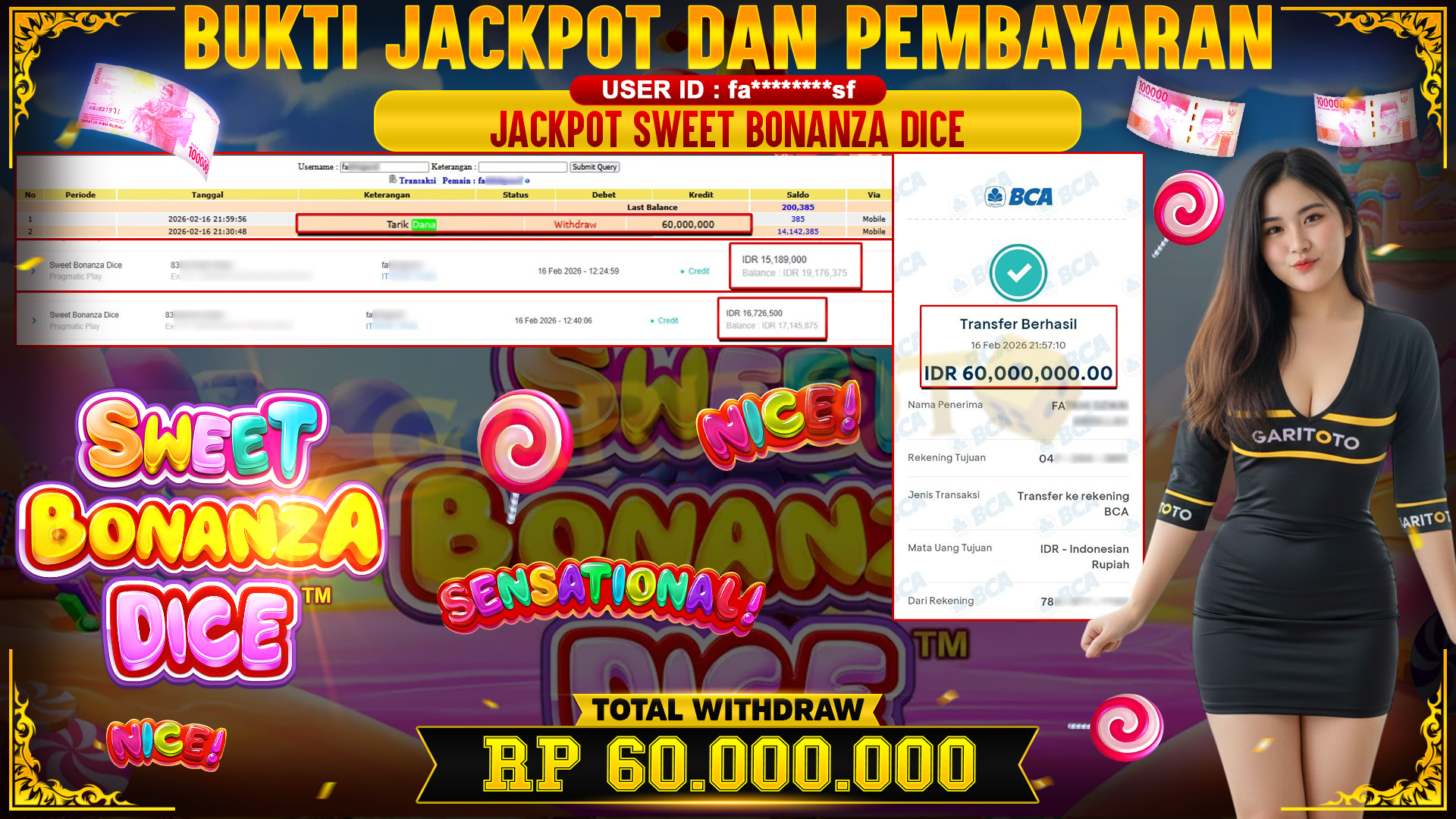 JACJPOT SWEET BONANZA DICE