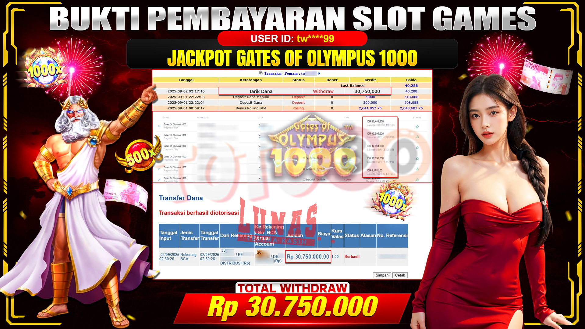 🎉 TOTO80 – JACKPOT SLOT GATES OF OLYMPUS 1000 RP.30,750,000,- TELAH DIBAYARKAN! 🎉
