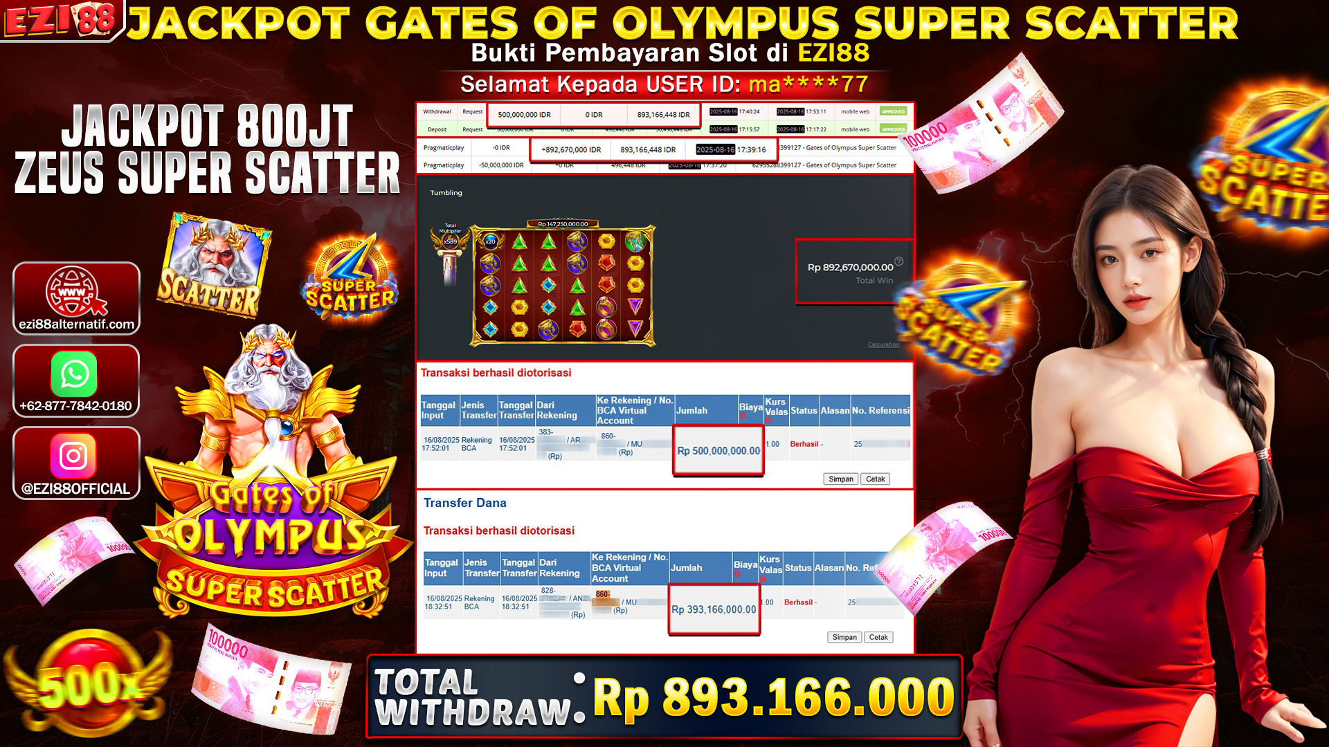 JACKPOT SLOT GATES OF OLYMPUS SUPER SCATTER
