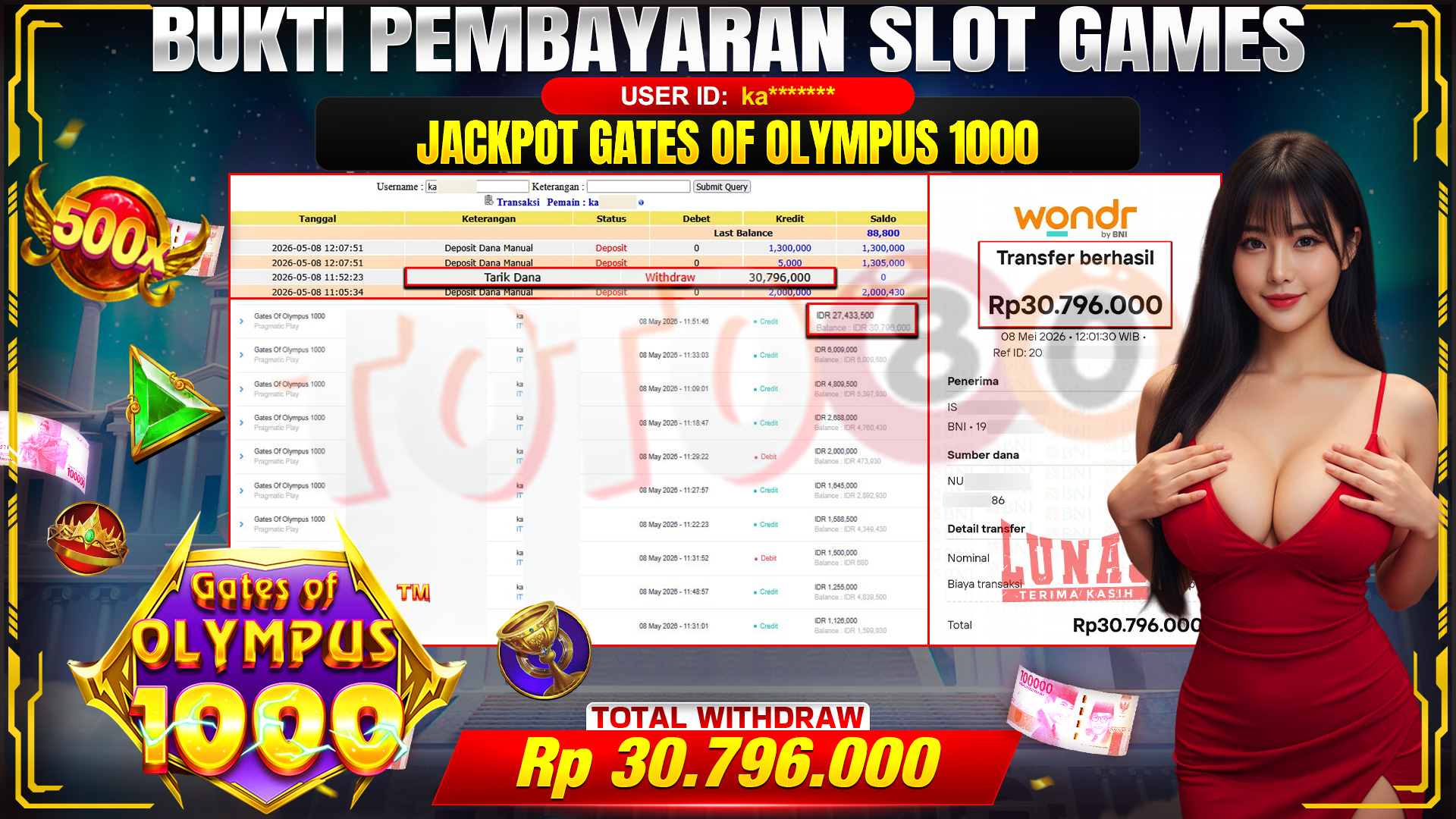 💰🎉 TOTO80 – JACKPOT SLOT GATES OF OLYMPUS 1000 RP. 30,796,000,- TELAH DIBAYARKAN!💰🎉